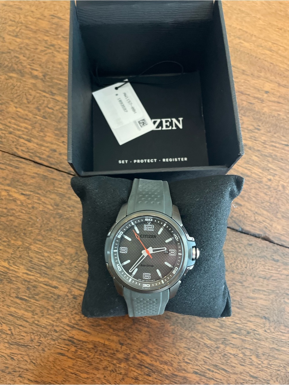 Citizen Eco-Drive Naismith Trophy Black Dial Watch AW1157-08H with box